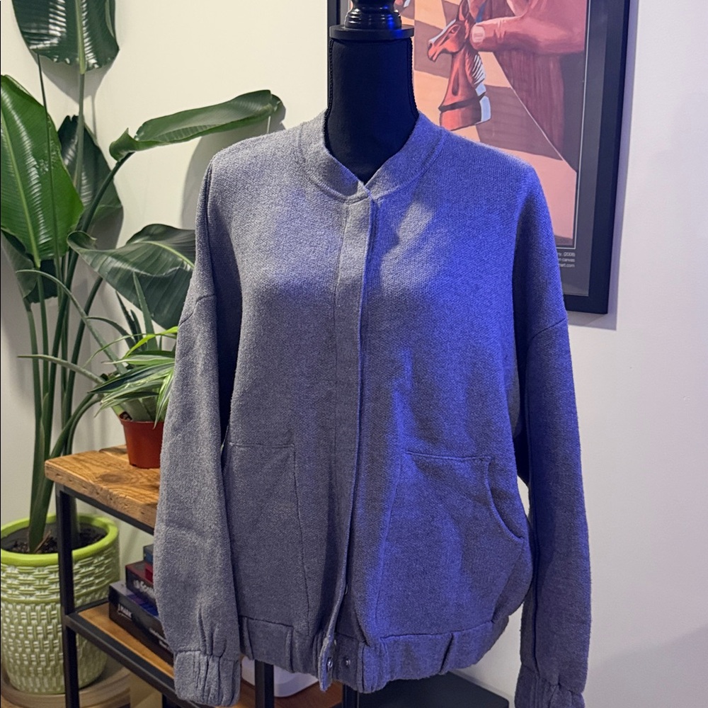 Mango Heather Gray Knit Sweater